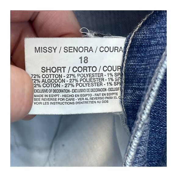 Gloria Vanderbilt Amanda Jeans Women's 18 Blue Stretch 5-Pockets Straight Leg - Picture 8 of 8